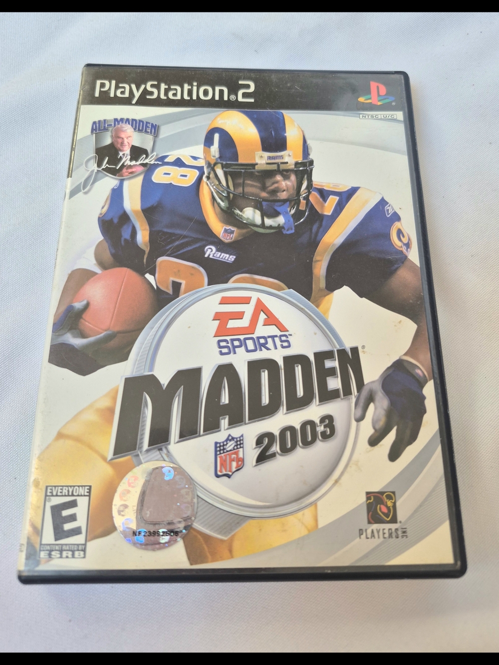 EA Sports Madden 2003 PlayStation 2 Game - Blue/Yellow Cover